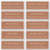Chic Calligraphy Wedding Guest Address Labels (Vorderseite)