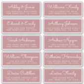 Chic Calligraphy Wedding Guest Address Labels (Vorderseite)