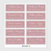 Chic Calligraphy Wedding Guest Address Labels (Blatt)