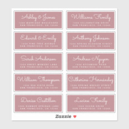 Chic Calligraphy Wedding Guest Address Labels