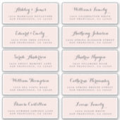 Chic Calligraphy Wedding Guest Address Labels (Vorderseite)