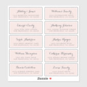 Chic Calligraphy Wedding Guest Address Labels (Blatt)