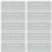 Chic Calligraphy Wedding Guest Address Labels (Vorderseite)