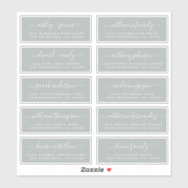 Chic Calligraphy Wedding Guest Address Labels