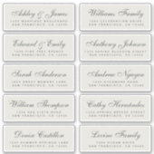 Chic Calligraphy Wedding Guest Address Labels (Vorderseite)