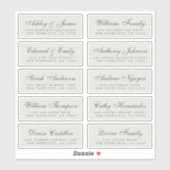 Chic Calligraphy Wedding Guest Address Labels (Blatt)