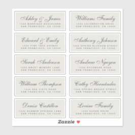 Chic Calligraphy Wedding Guest Address Labels