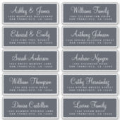 Chic Calligraphy Wedding Guest Address Labels (Vorderseite)