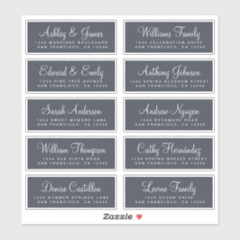 Chic Calligraphy Wedding Guest Address Labels