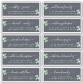 Chic Calligraphy Wedding Guest Address Labels (Vorderseite)