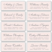 Chic Calligraphy Wedding Guest Address Labels (Vorderseite)