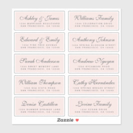 Chic Calligraphy Wedding Guest Address Labels