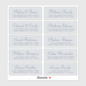 Chic Calligraphy Wedding Guest Address Labels (Blatt)
