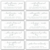 Chic Calligraphy Wedding Guest Address Labels (Vorderseite)