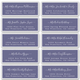 Chic Calligraphy Wedding Guest Address Labels