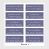 Chic Calligraphy Wedding Guest Address Labels (Blatt)