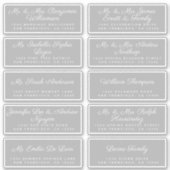 Chic Calligraphy Wedding Guest Address Labels (Vorderseite)