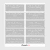 Chic Calligraphy Wedding Guest Address Labels (Blatt)