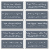 Chic Calligraphy Wedding Guest Address Labels (Vorderseite)