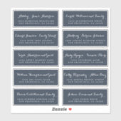 Chic Calligraphy Wedding Guest Address Labels (Blatt)