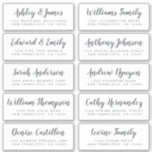 Chic Calligraphy Wedding Guest Address Labels (Vorderseite)