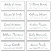 Chic Calligraphy Wedding Guest Address Labels (Vorderseite)