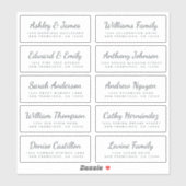 Chic Calligraphy Wedding Guest Address Labels (Blatt)