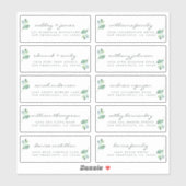 Chic Calligraphy Wedding Guest Address Labels (Blatt)
