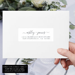 Chic Calligraphy Wedding Guest Address Labels