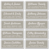 Chic Calligraphy Wedding Guest Address Labels (Vorderseite)