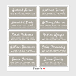 Chic Calligraphy Wedding Guest Address Labels