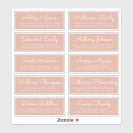 Chic Calligraphy Wedding Guest Address Labels