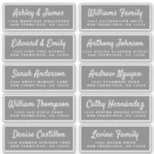 Chic Calligraphy Wedding Guest Address Labels (Vorderseite)