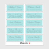 Chic Calligraphy Wedding Guest Address Labels (Blatt)