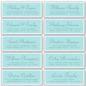 Chic Calligraphy Wedding Guest Address Labels (Vorderseite)