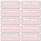 Chic Calligraphy Wedding Guest Address Labels (Vorderseite)