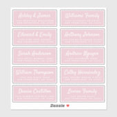 Chic Calligraphy Wedding Guest Address Labels (Blatt)