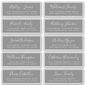 Chic Calligraphy Wedding Guest Address Labels (Vorderseite)