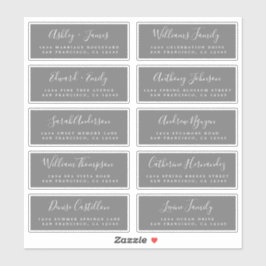 Chic Calligraphy Wedding Guest Address Labels