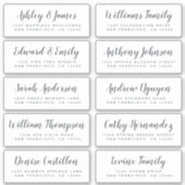 Chic Calligraphy Wedding Guest Address Labels (Vorderseite)