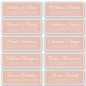 Chic Calligraphy Wedding Guest Address Labels (Vorderseite)