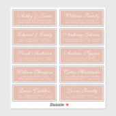 Chic Calligraphy Wedding Guest Address Labels (Blatt)