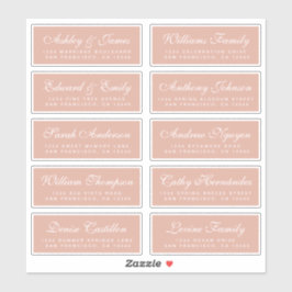 Chic Calligraphy Wedding Guest Address Labels