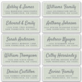 Chic Calligraphy Wedding Guest Address Labels (Vorderseite)
