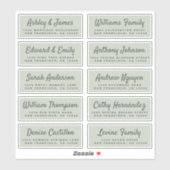 Chic Calligraphy Wedding Guest Address Labels (Blatt)