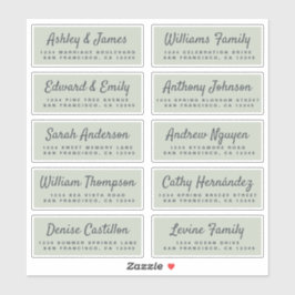 Chic Calligraphy Wedding Guest Address Labels
