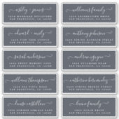 Chic Calligraphy Wedding Guest Address Labels (Vorderseite)