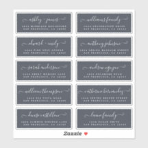 Chic Calligraphy Wedding Guest Address Labels