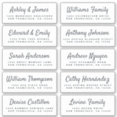 Chic Calligraphy Wedding Guest Address Labels (Vorderseite)