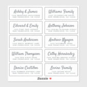Chic Calligraphy Wedding Guest Address Labels (Blatt)